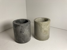 Ręcznie robiona donica do betonu - mała, cylindrowa donica sukulentna, gładka