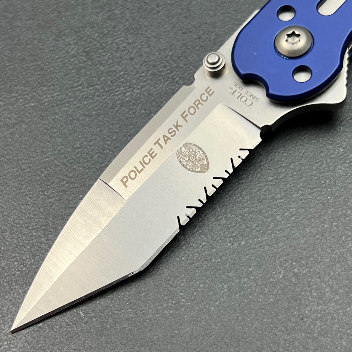 COLT Task Force CT0097PTSB Blue Police Folding Pocket Knife Made