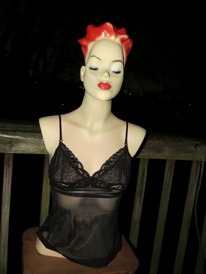 VICTORIAS SECRET Dominatrix NEGRO VER A TRAVÉS Peluches Vestido Boostier Mujer Talla XS Foto 3 de 4