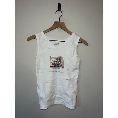 2000 Women's Mariposa California Wildflowers White Top Shirt Women S Small