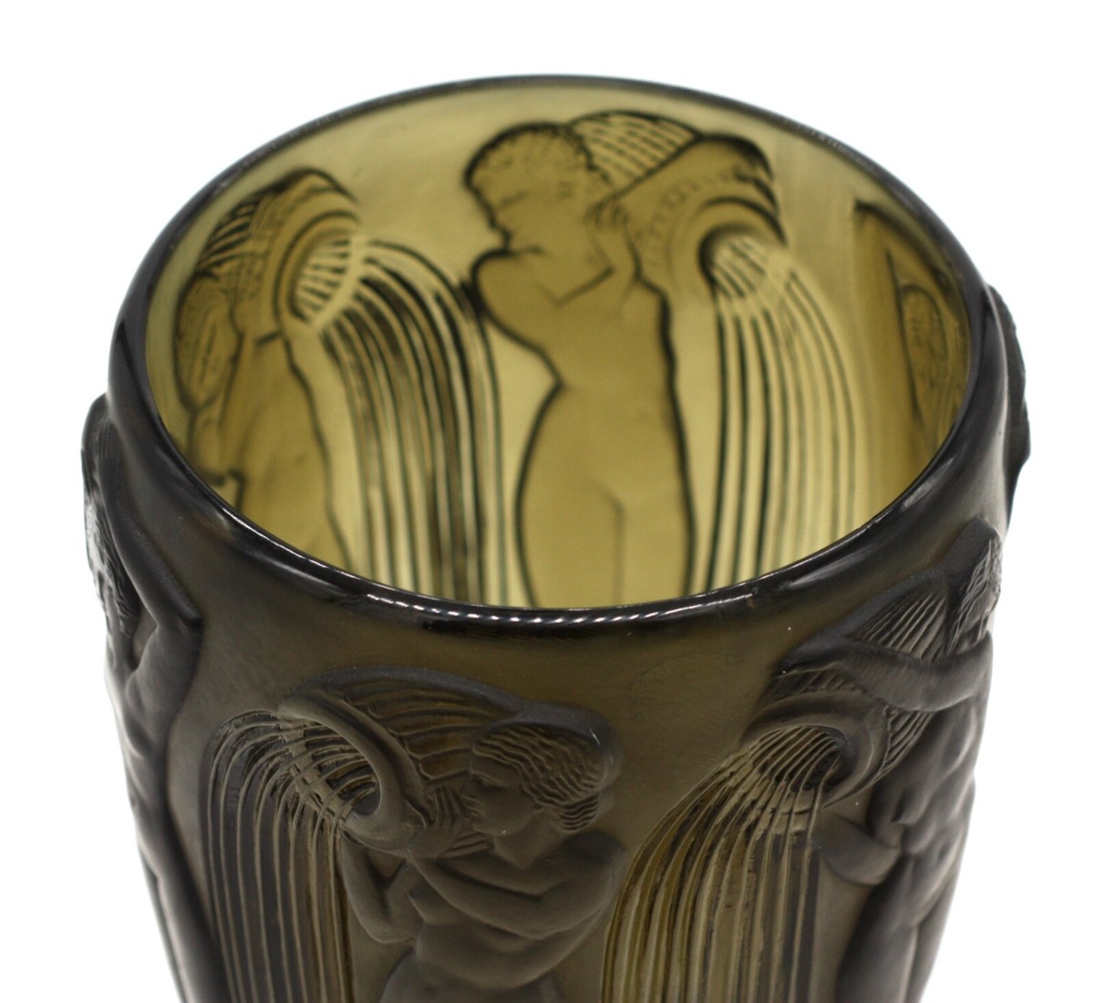 Rene LALIQUE (1860-1945) Grey Glass Vase, circa 1926 | eBay