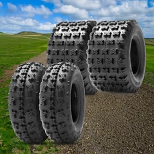 Set 4 21x8-9 22x10-10 ATV Tires Sport Quad Front & Rear 21x8x9 22x10x10 Tubeless