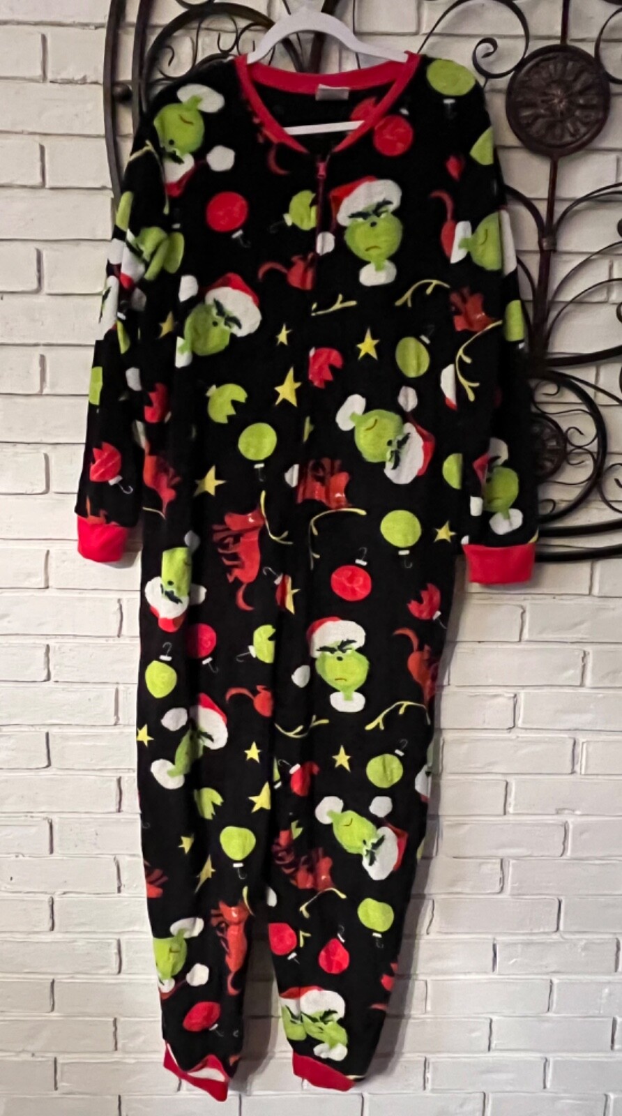 The GRINCH Suit Women's XL One Piece Christmas Pajama… Gem