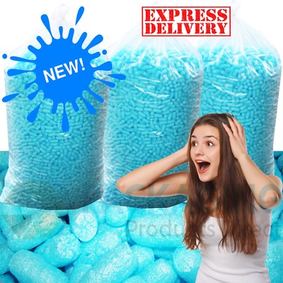 BLAU kompostierbar ECO FLO biologisch abbaubar Polystyrol lose Füllung Hohlraumfüller NEU
