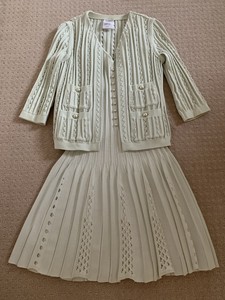 green dress with cardigan