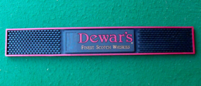 DEWARS Finest Scotch Spill RUBBER BAR DRINK MAT Used in Reno, Nevada Casino