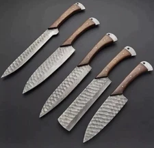 HANDMADE DAMASCUS STEEL CHEF KNIFE SET KITCHEN KNIVES SET
