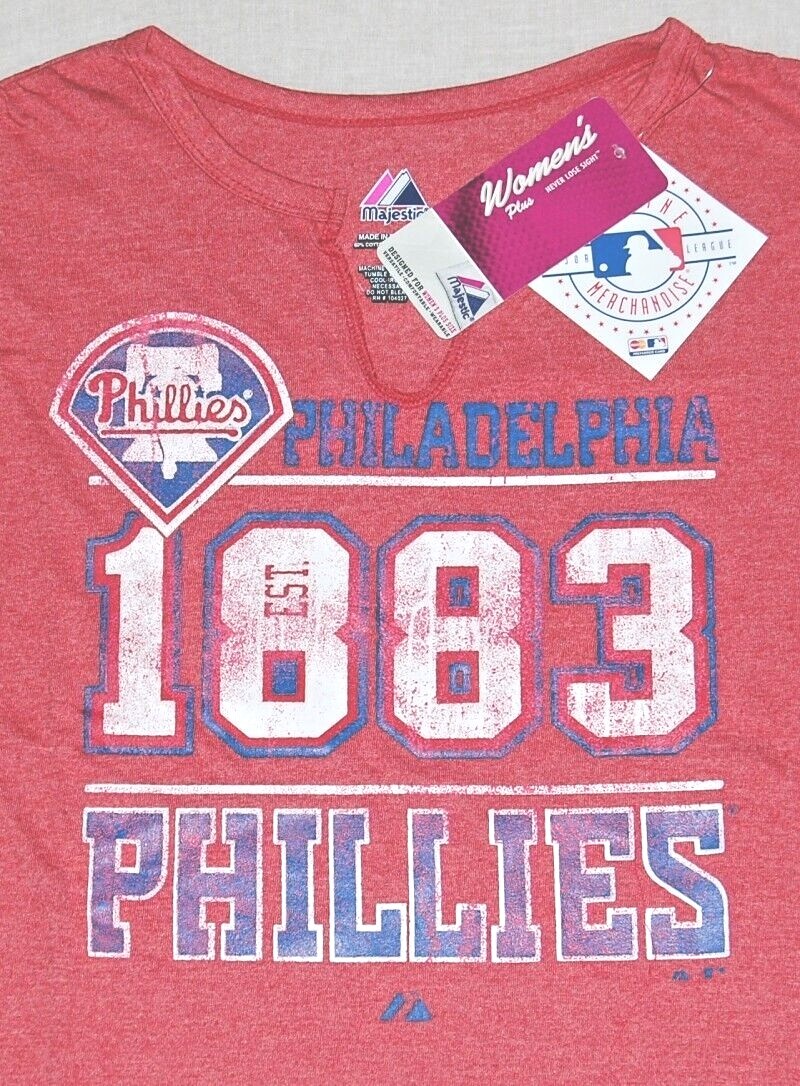 CHEMISE FEMME PHILADELPHIA PHILLIES 5TH & OCEAN ROUGE MLB