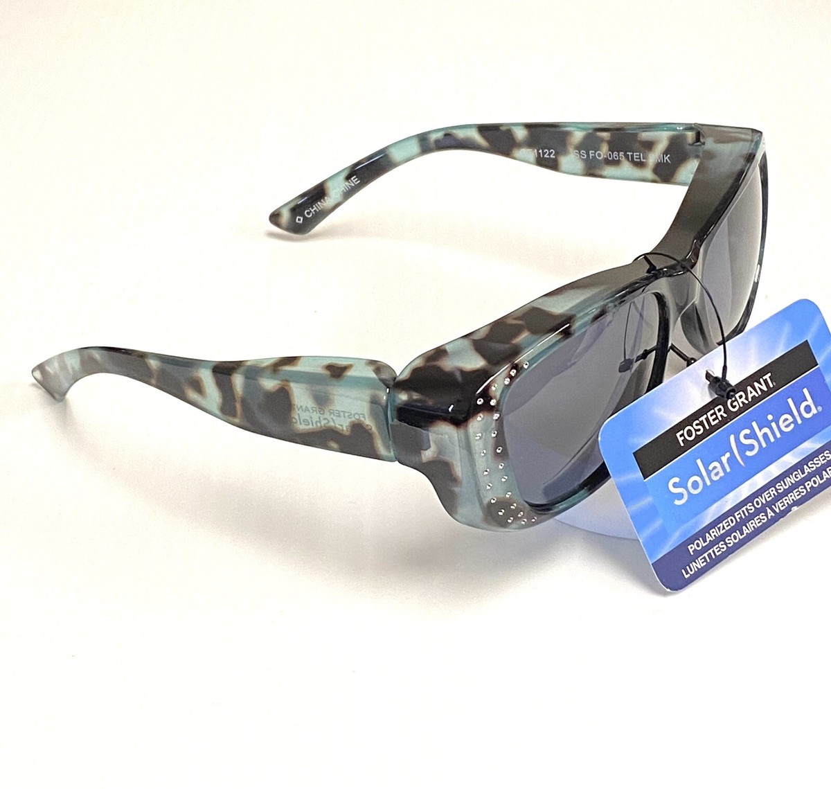 New, Women Solar Shield Sunglasses Foster Grant Turq/Brown  display picture 2