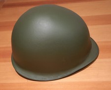 US Amerikanischer M1 Stahlhelm OLIV mit Kunststoff Innenhelm mit Helmbezug