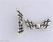 9mm x 20mm Antiqued Pewter Angel Wing Beads 50  MFP832 