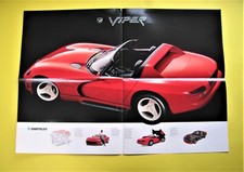 CHRYSLER JEEP UK BROCHURE 1996 - FOLD OUT VIPER POSTER