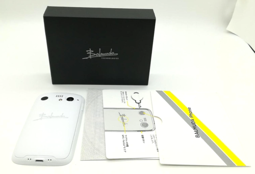 BALMUDA Phone Softbank A101BM 128GB White SIM Free Smartphone - Picture 1 of 3