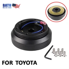 New Thin Version 6 Hole Steering Wheel Hub Adapter Boss Kit Black