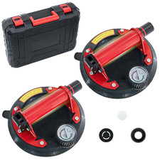 2 Pack 8" Heavy Duty Glass Suction Cups Metal Handle Lifters, 880 lb Max Load