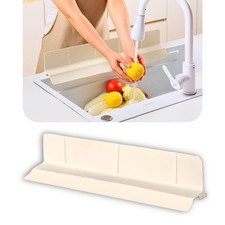 Extra Wide Silicone Sink Splash Guard 18 Pearl White- small