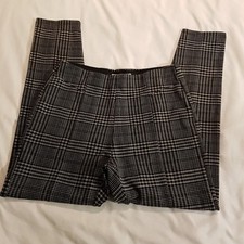 Zara girls size 13/14 plaid ponte pants pull on EUC