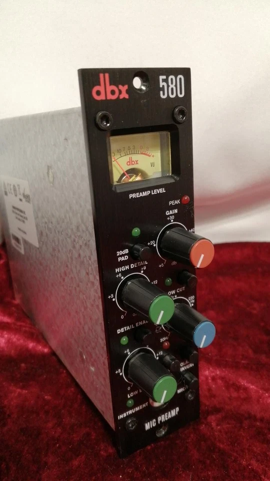 DBX 580 500 Series Microphone Preamp Module with Up to 60dB Gain and EQ Controls - Image 2 of 4