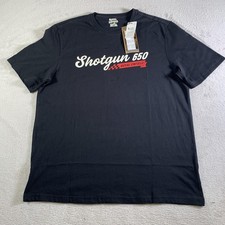 Royal Enfield Shirt Mens Large Black Shotgun 650 Graphic Tee Motorcycle NEW