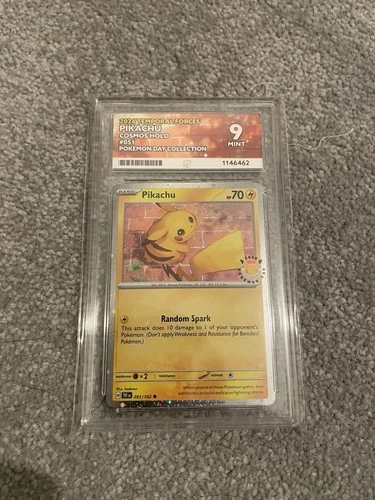 Pokemon TCG Pikachu Pokemon Day 2026 051/162 Stamp Graded Ace 9