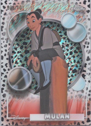 2026 Topps Chrome Disney #129 Mulan 101 Dalmatians Black & White Shimmer #/101