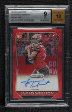 2015 Panini Prizm Rookie Signatures Red /99 Jameis Winston BGS 9 MINT Auto 1lc0