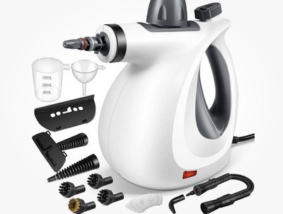 Pressurized Handheld Multi-Surface Natural Steam Cleaner with 12 pcs Accessories