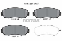 Textar Bremsbelagsatz, Scheibenbremse Vorne FüR Honda