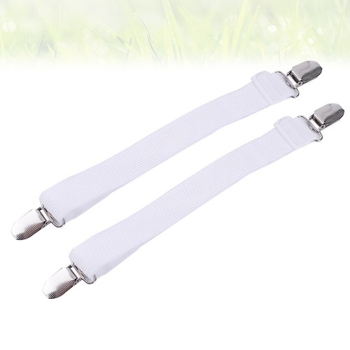 4 Pezzi Elastico Regolabile Lenzuolo Pinza Clip Fissaggi Cinghie per Lenzuola Letto - Foto 8 di 11