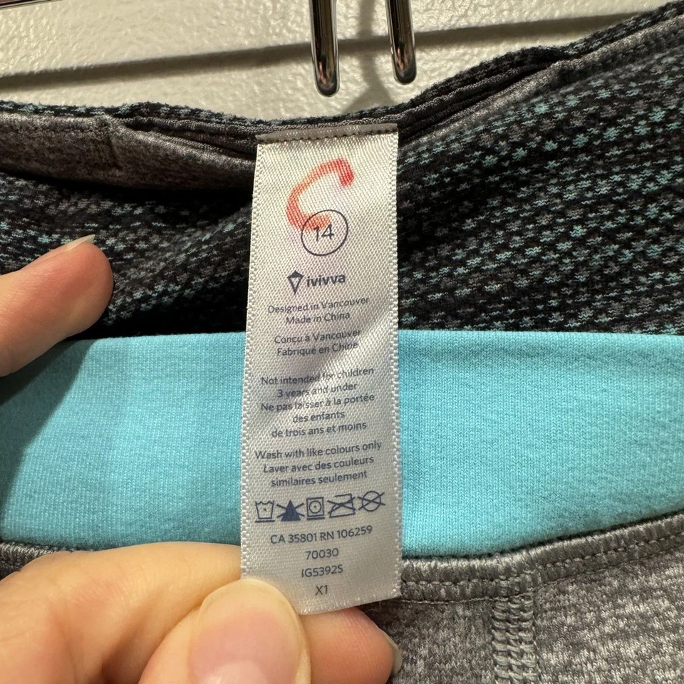 Ivivva Pants Lululemon Flare Leg Gray Cozy Lounge Relaxed Leggings Y2K Girls 14 - Image 3 of 4