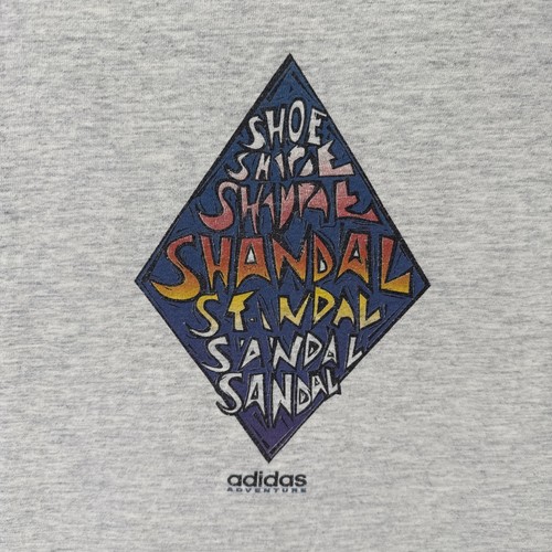 Vintage Adidas Shirt Mens XL Gray 90s Sandal Shoe Adventure Grail Rare USA - Bild 4 von 9