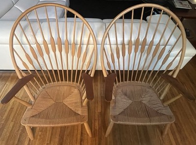 Vintage Hans Wegner for Johannes Hansen PP550 Danish Modern Peacock Chair