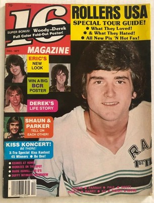 16 Magazine BAY CITY ROLLERS December 1977 U.S. 68 Pages Nice VG KISS PIN-UP
