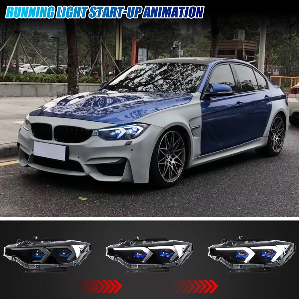 Conjunto de par de faros delanteros LED para BMW F30 F80 M3 serie 3 2013-2015 Foto 3 de 4