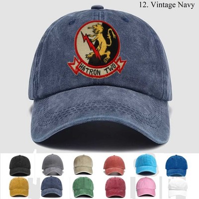Customized Embroidered Hat Heavy Attack Hatron Two Usn Squadron, Trucker Hat