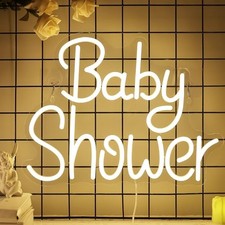 Baby Shower Neon Sign, Dimmable LED Neon Lights USB Powered for Wall Decor,