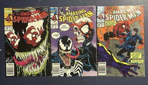 Amazing Spider-Man 346 347 349 Venom Run Lot Marvel 1991 McFarlane Era VF/NM