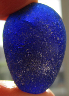 Genuine English Seaham Sea Glass Solid Blue