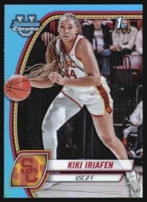 2024-25 Bowman University Chrome Sky Blue Refractor Kiki Iriafen #47 BG6