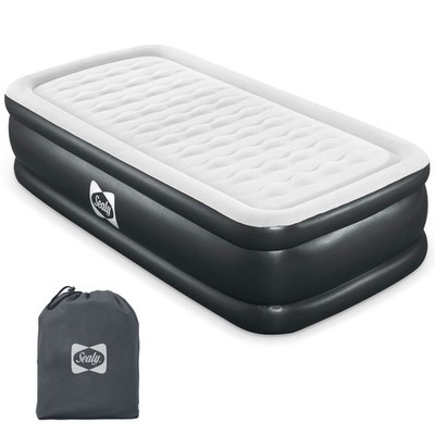 Sealy Tritech Twin Sized 20'' Air Mattress Bed 2 Person w/ Built-In AC Pump & Bag