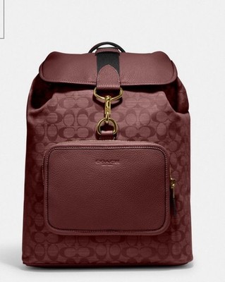 coach chambray backpack NWT Coach Sullivan Backpack Chambray Brass/ Wine In Signature