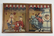 Vintage Howdy Doody 2 Framed Pictures Prints Bob Smith Donald Art Co 1950s TV