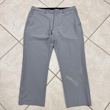 FootJoy Golf Pants Mens 35x30 Light Gray Performance Stretch Flat Front FJ Logo