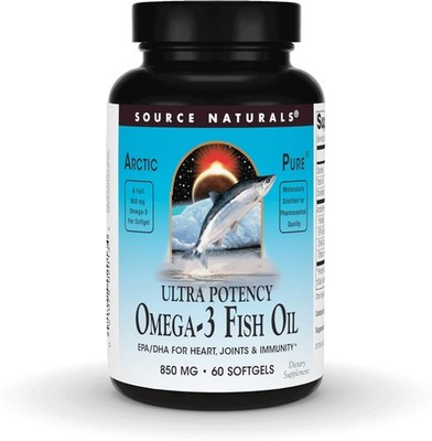 Omega 3 Fish Oil 850mg Ultra Potency for Heart, Brain & Joint Support