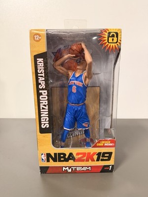NBA 2K19 Kristaps Porzingis Action Figure Series 1 Knicks Locker Code Inside