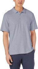 Kirkland Signature Men  s Regular Fit Performance Polo Shirt, Gray, M