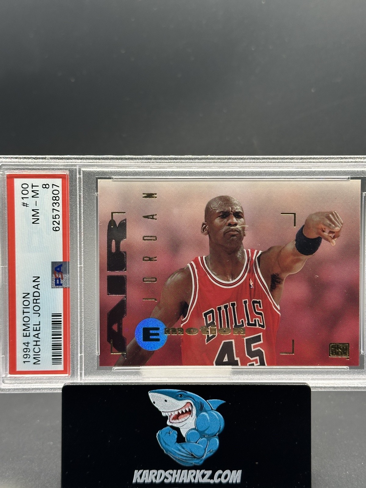 1994-95 Skybox Emotion Michael Jordan #100 PSA 8