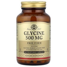 Glycine, 500 mg, 100 Vegetable Capsules