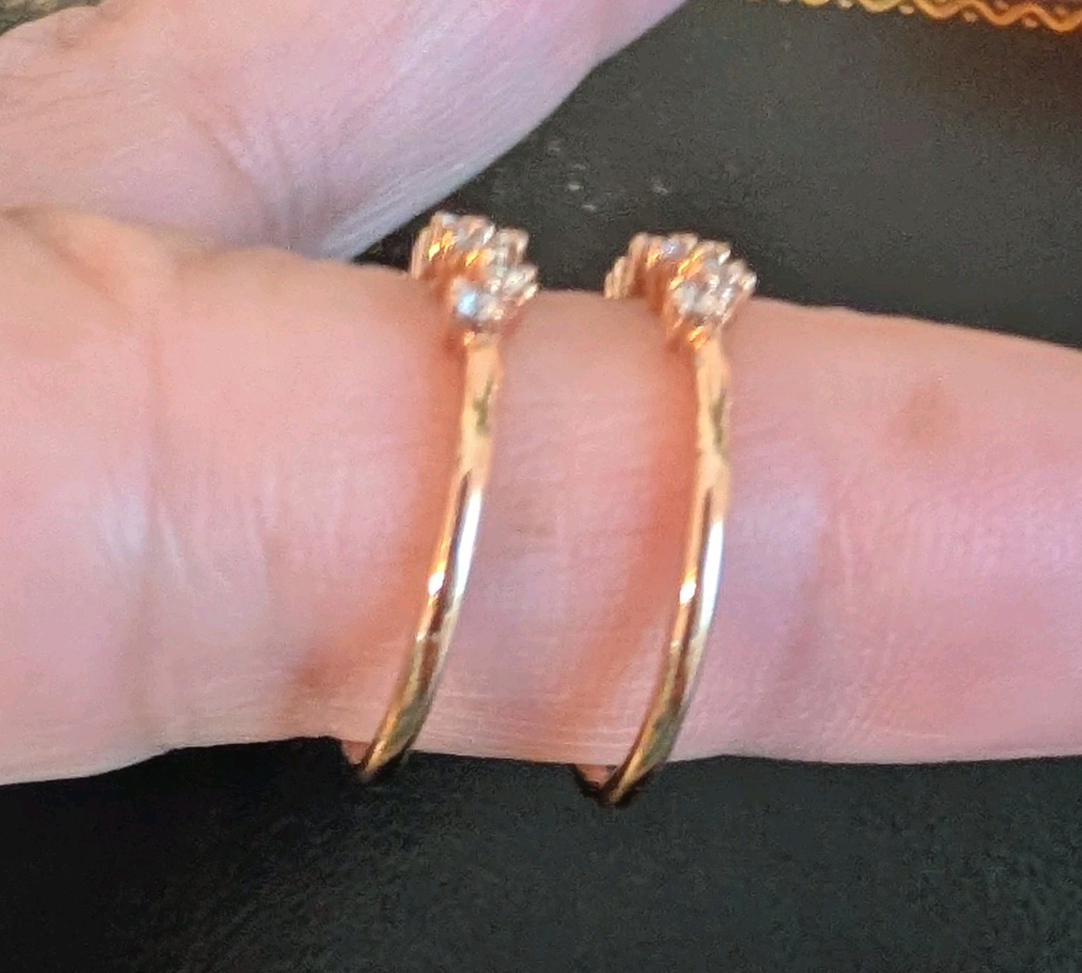 BEAUTIFUL UNIQUE INTERLOCKING DIAMOND STACKING RI… - image 8