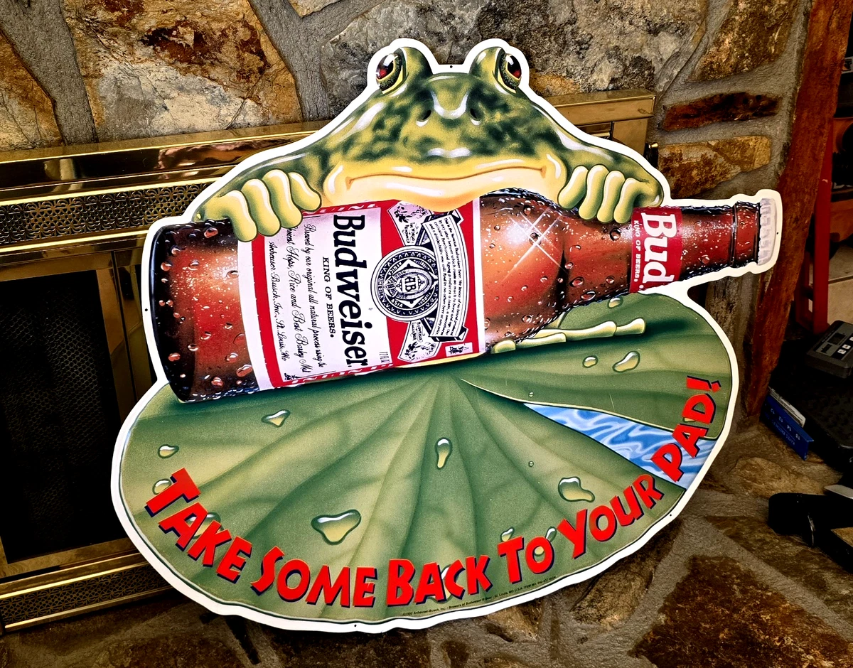 Budweiser Frog Tin Sign for sale | eBay